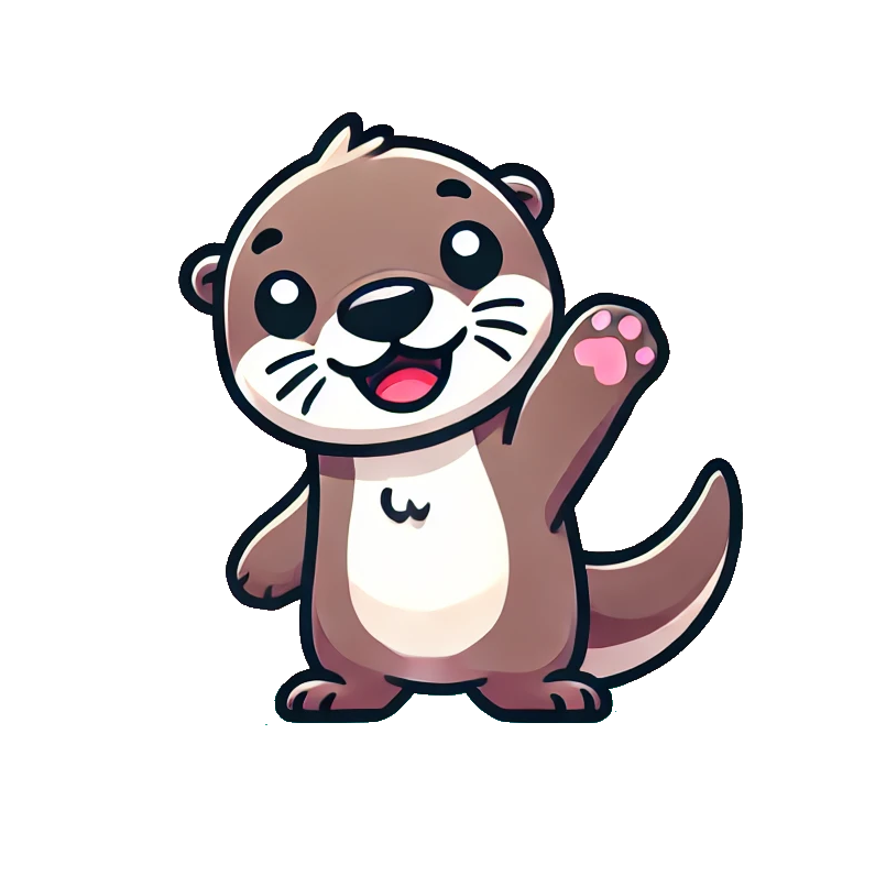 Playful otter